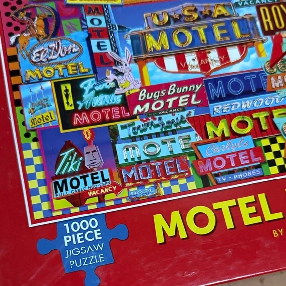 1000-pc Motel Road Trip Jigsaw Puzzle (K) - Picture 9 of 9